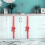Glinsterende polyester strikornament kerstboom-Roze 2