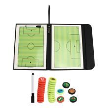 Pizarra magnética de borrado en seco para planificación estratégica de entrenamiento de fútbol, plegable y portátil con marcadores magnéticos y