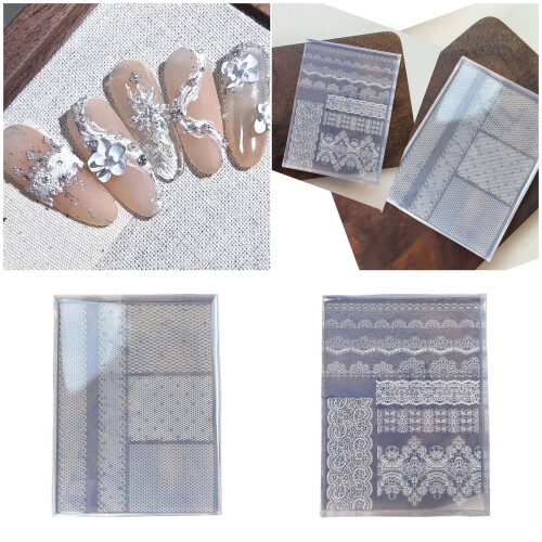 Intricate Lace Pattern Silicone Mold Reusable Template-Style 1 1