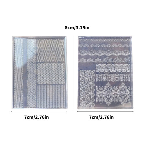 Intricate Lace Pattern Silicone Mold Reusable Template-Style 1 2