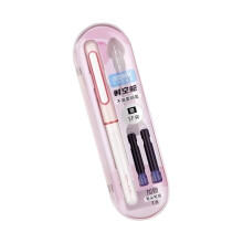 Ergonomic Fountain Pen With 2 Inks Cartridges EF Tip-Pink