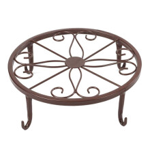 Support pour plantes d'intérieur et d'extérieur, finition bronze, base en forme de patte de chat anti-rayures, conception antirouille, robuste,