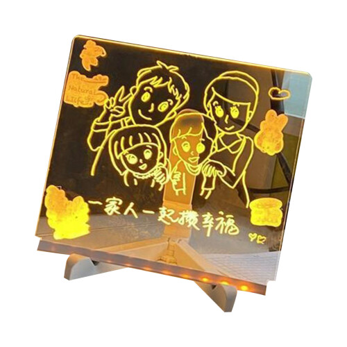 LED Clear Acrylic Sign Glowing Memoboard-Medium size