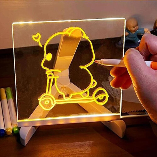 LED Clear Acrylic Sign Glowing Memoboard-Medium size 2