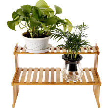 Bamboo Plant Stand, Elegant Display For Indoor Outdoor Use, Desktop Flower Shelf With Strong Bearing Capacity, Modern Style Durable Bamboo Flower Pot