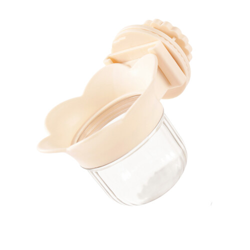 AntiSpill Parrots Feeding Solution Tulips Shape Hanging-Beige1