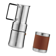 Efficient Mocha Pot and Cup Espresso Brewer with Simple Design