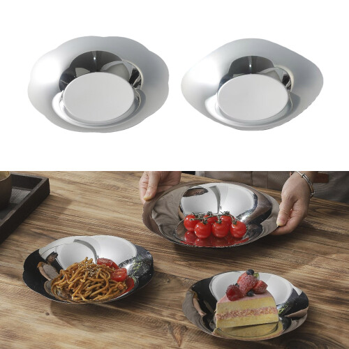 Durability Antislip Rustless Steel Bowl for-Square bright 25CM 1