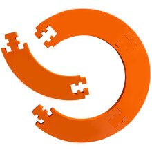 Round dartboard surround, wall protection, dartboard, surround rings, removable wall protection, back panel, easy to tall, color: orange