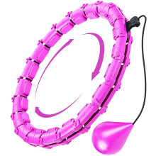 Hula Hoop Adult Hula Hoop with Weight Ball, Hula Hoop for Weight Loss with 24 Adjustable, Fitness Hula Hoop Quiet Purple
