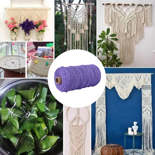 Επαναχρησιμοποιήσιμο ανθεκτικό σχοινί, καρούλι μακραμέ 30 χρωμάτων, πολυεστερικό 2