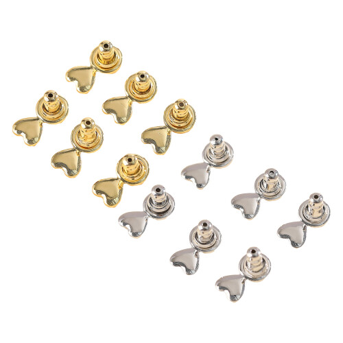 Secure Fit Heart Ear Backs Fadeless Copper Material For-BJ 1