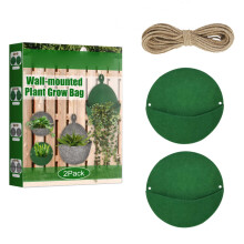 Breathable Felt Fabric Planter Bag Wall Hanging Garden Grow Pouch For Strawberries Herbs And Flowers Vertical Space Saving Eco-Friendly Drainage Optim