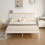 Comfy Living (4ft6 Double, White) Riga Wooden Bed Frame with Kerri  Mattress 4