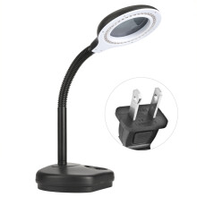 Lampa s lupou s flexibilným krkom, krytom žiarovky a technológiou COB, bifokálna šošovka, kovový dizajn s flexibilným krkom, pre pracovný