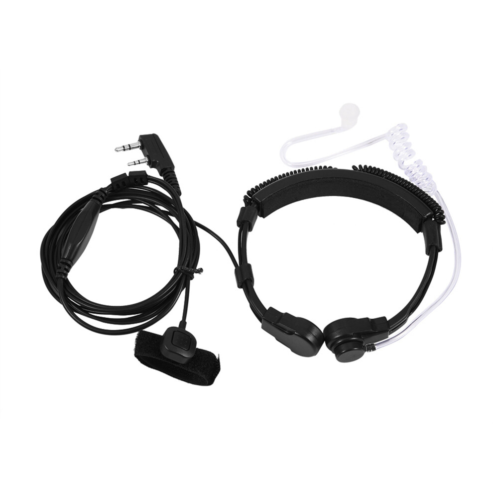 Flexible Throat Microphone For Tactical Walkie Talkies, Throat Mic With Covert Acoustic Tube And Finger Ptt, Discreet Communications System With Bone 9416038671746