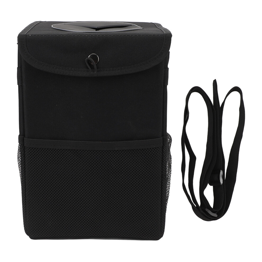 Waterproof Car Trash Can With Lid Leak Proof Bag Hanging Storage Pockets Foldable And Portable Garbage Bin Adjustable Strap Multifunctional Usages Dur 9139052334427