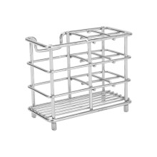 Rostfreier elektrischer Zahnbürstenhalter, Zahnbürstenhalter aus Edelstahl, Zahnpastaständer-Organizer für die Badezimmerablage (modernes Design)