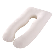 U-Shaped Maternity Pillow for Pregnant Women, Full Body Pillow with Removable and Washable Cover, Soft Cotton Fabric Support for Back Belly Hip, Ergon