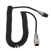 Cable de extensión en espiral para audio más rápido y sin retardo, cable retráctil extensible con resorte, compatible con equipos transceptores