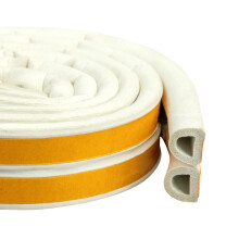 Sealing Tape for Doors, Windows, SelfAdhesive, 10 Metres, White Ref: 3573