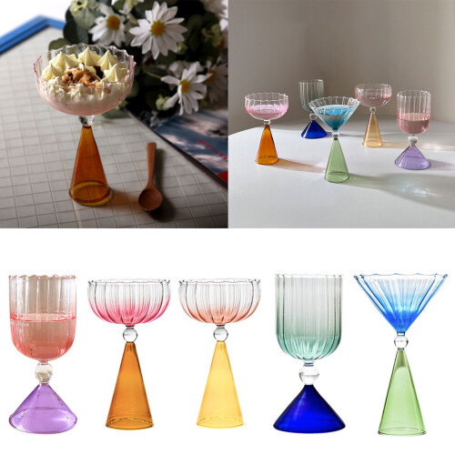 Elegante Weinbecher, bunte Cocktailbecher,- C 2