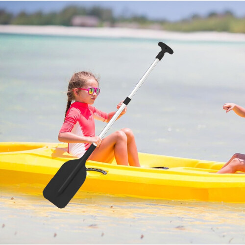 Bootspaddel  telescopic canoe paddle with nonslip grip for students black 1