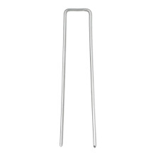 LITA Pack of 50 Garden Pegs Staples, Ideal for Weed Control Fabric/Artificial Grass, Galvanised (Pack of 50)