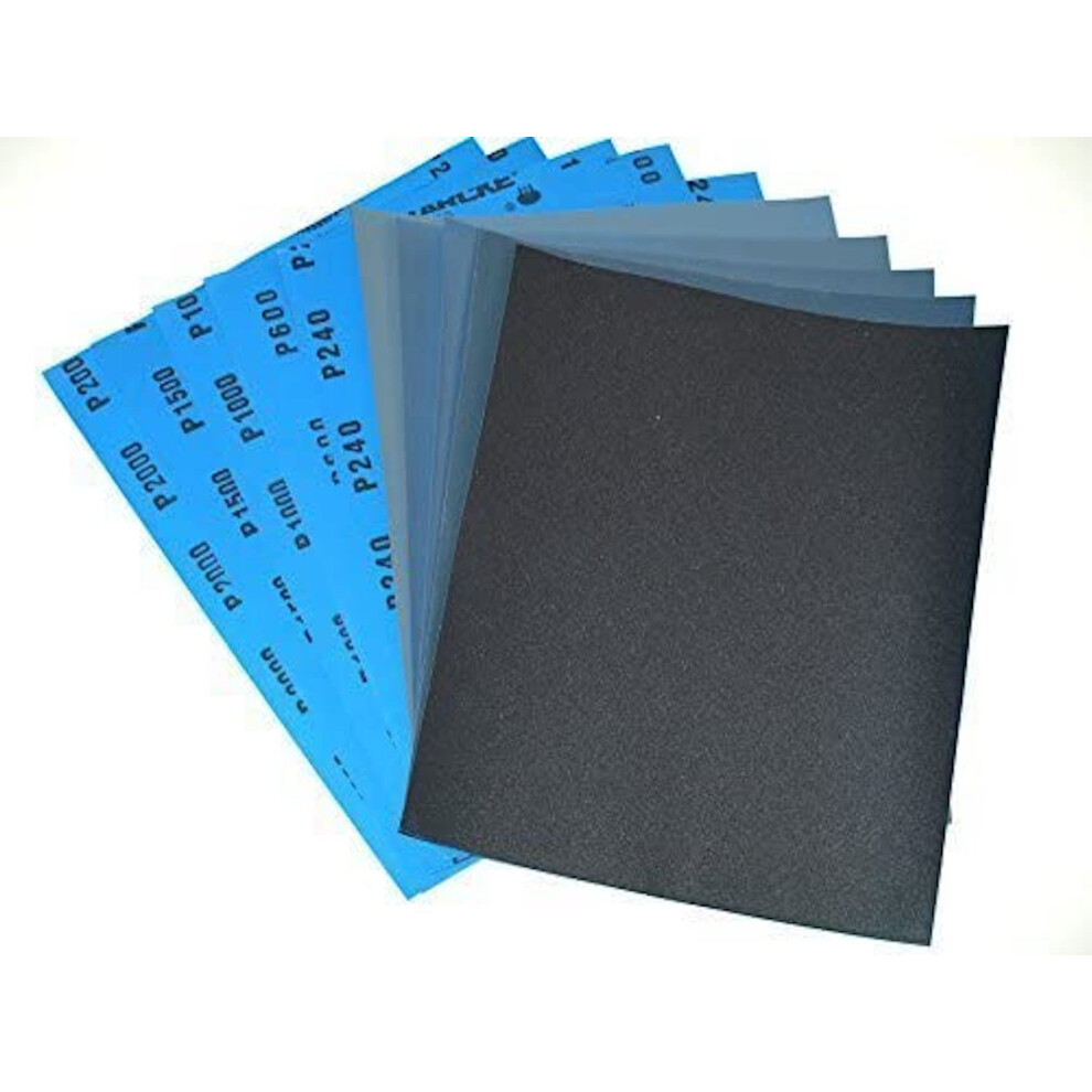 Wet And Dry Sandpaper Mixed Grits 240/600/1000/1500/2000 10 Sheets 2 Per Grit 230 X 280Mm Paper Highest Quality Starcke Matador Strong 9119770855329