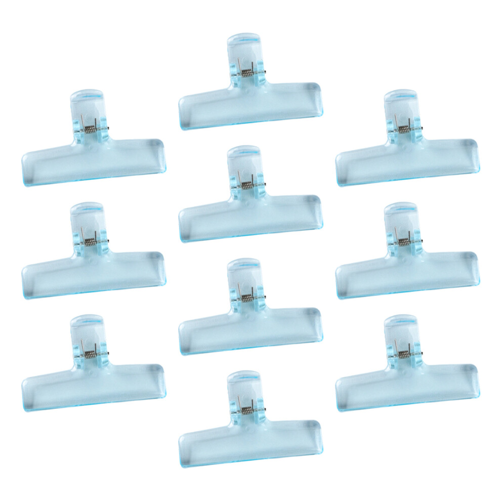 Set Of 10 Paper Clamp Clear Acrylic Paper Clip File Paper-Blue 7696001258071