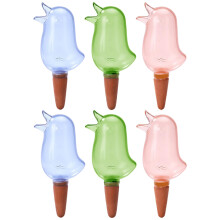 6 x Automatic Plant Watering Pikes, 3Colour Bird Pot Insert, 6.5 2.8 Inch