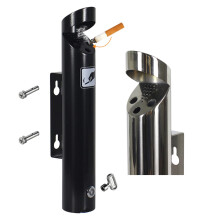 Outdoor WallMount Smoker's Station Stainless Steel Windproof Ash Holder