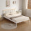 Comfy Living (4ft6 Double, White) Riga Wooden Bed Frame 1