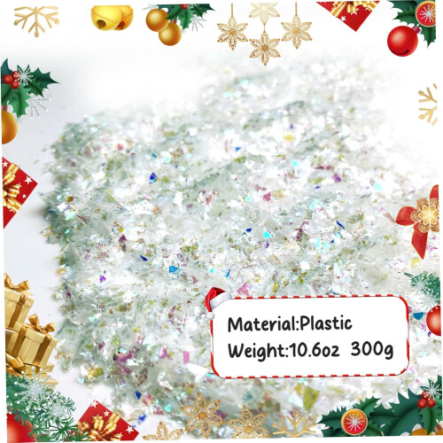 Christmas Artificial Snow Powder, Sparkling Snowflakes for Tree Decorations 2