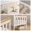 Comfy Living (4ft6 Double, White) Riga Wooden Bed Frame 7