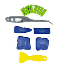 15PCS Caulking Removal Tool Kit With 9 Pad Size No-Blue scraper