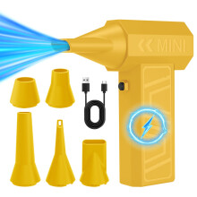 Handheld Fan 105000RPM Outdoor Air Blower Rechargeable-Yellow