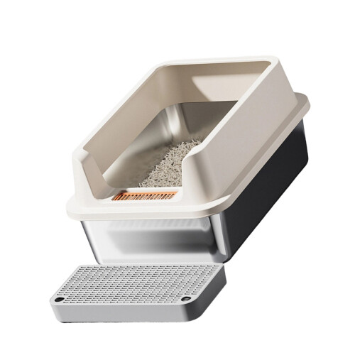 Practical Semi Enclosed Litter Box Deep-ES 50CM 15CM basin