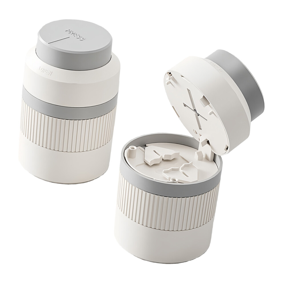 Gray Japanese Medicine Cutter Portable Pills Organiser Case