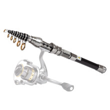 Telescopic fishing rod, retractable fishing rod Lightweight carbon fiber fishing rod, suitable for beginners, length 2.1m