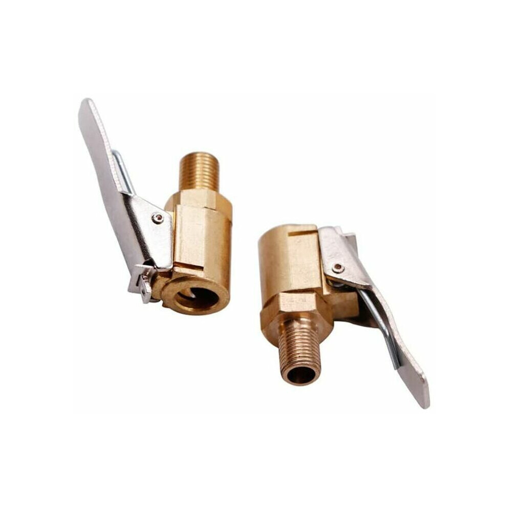 Heavy Duty Brass Locking Tire Inflator, Universal Fitment Air Inflator Hose Adapter Ensures Secure Connection For Vehicle Tire Inflator, 8Mm 9416038693892