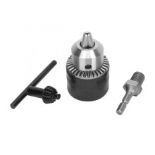 Drill Chuck Adapter 1/220UNF 1.513mm Key Type with 1/4 Inch Hex Shank for Electric Screwdriver
