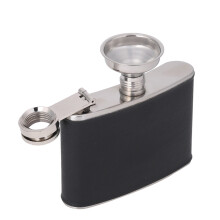 Portable Flask for Outdoor Adventures, Anti-Corrosion Stainless Steel Flask Ensuring Leak Proof Performance and Comfortable Grip, Leather Wrapped Flas