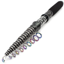 Fishing rod 1.8m, 2.1m, 2.4m, 2.7m, 3.0m carbon telescopic, fast action, travel pole (2.4m).