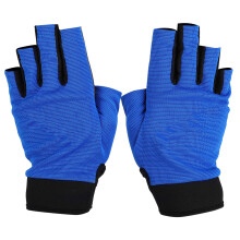 Luvas para pesca e atividades ao ar livre, com palma de silicone antiderrapante, garantindo segurança e conforto para homens e mulheres (Azul XL)