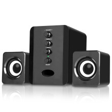 Ensemble multimédia, enceinte de bureau acoustique, haut-parleur de basses avec guide d'air, réglage indépendant, alimentation USB