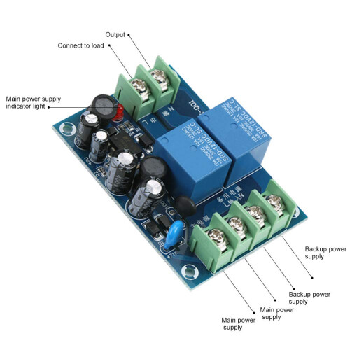 Power Supply Automatic Switching Controller Module, 10A, for Incubator, Laptop, Network, AC 85240V 1