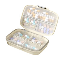 Boîte à médicaments à 7 compartiments,-blanc crème grand