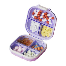 Organisateur de pilules Portable de 7 jours, avec-Violet
