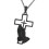 Pendentif de cendres en acier inoxydable, médaillon de-Noir 1